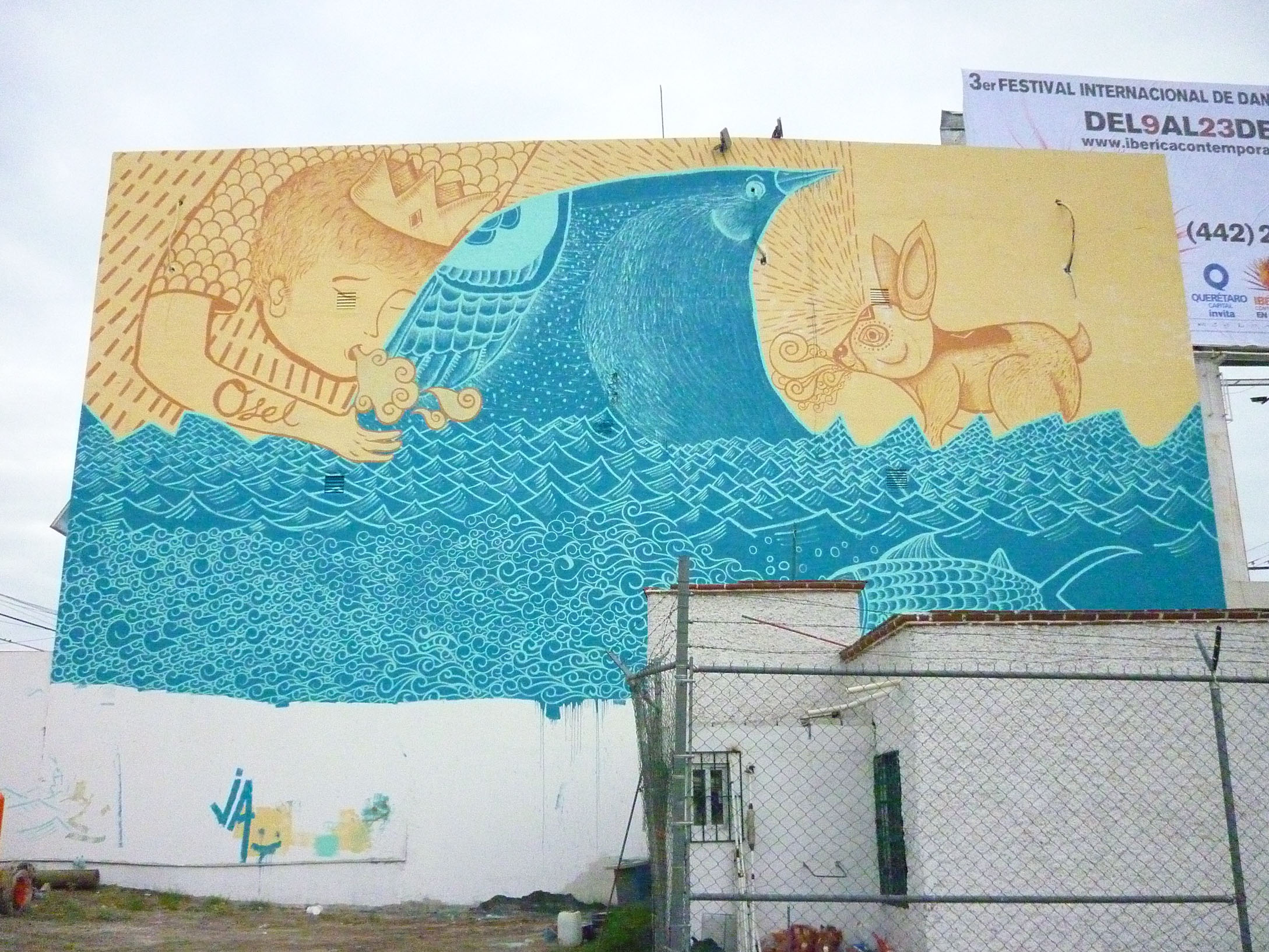 conejo, mundo, ola
